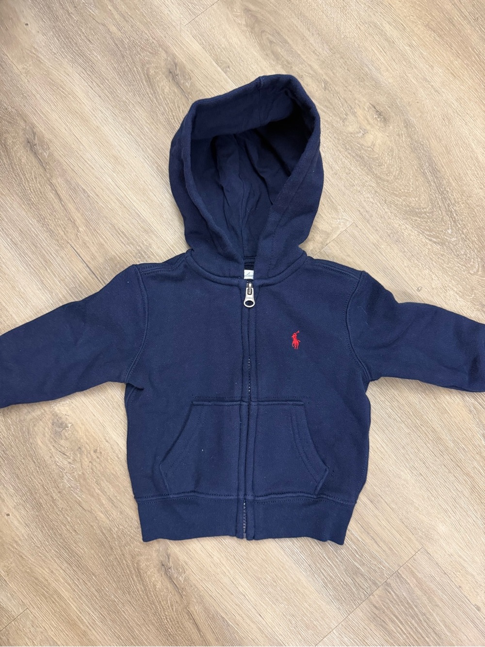 Ralph Lauren Zip Hoodie Baby 12M Navy Pony Full Zip Sweatshirt